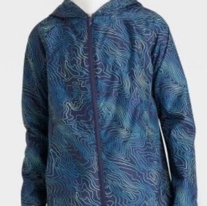 All in Motion Navy and Teal Patterned Jacket Kids Size M (8)